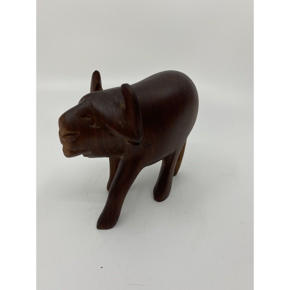 3 Wood Carved African Animals Primitive Unique Warthog Rhino Water Buffalo - Picture 8 of 12